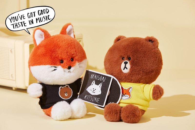 maison kitsune naver line friends collaboration stuff characters figures toys
