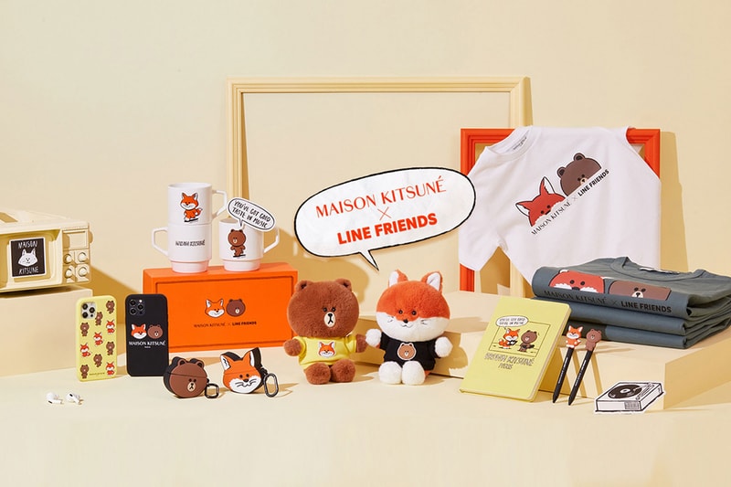 maison kitsune naver line friends collaboration collection merch