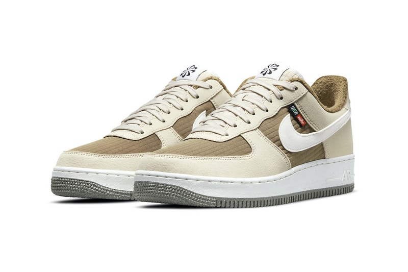 Nike Air Force 1 AF1 Low Toasty Sail Rattan Brown Kelp Upper Toe Shoelaces