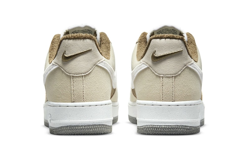 Nike Air Force 1 AF1 Low Toasty Sail Rattan Brown Kelp Heel Back