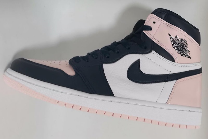Nike Air Jordan 1 High Womens Atmosphere Pink Black First Look Sneakers Footwear Shoes Kicks