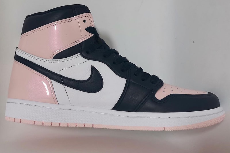 Nike Air Jordan 1 High Womens Atmosphere Pink Black First Look Sneakers Footwear Shoes Kicks
