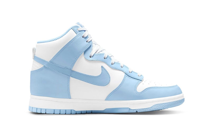 Nike Womens Dunk High Baby Blue Aluminum White Sneakers Kicks Footwear Shoes