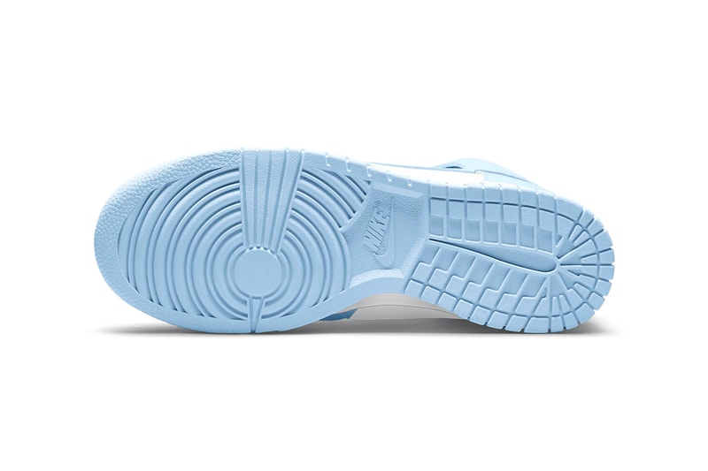Nike Womens Dunk High Baby Blue Aluminum White Sneakers Kicks Footwear Shoes