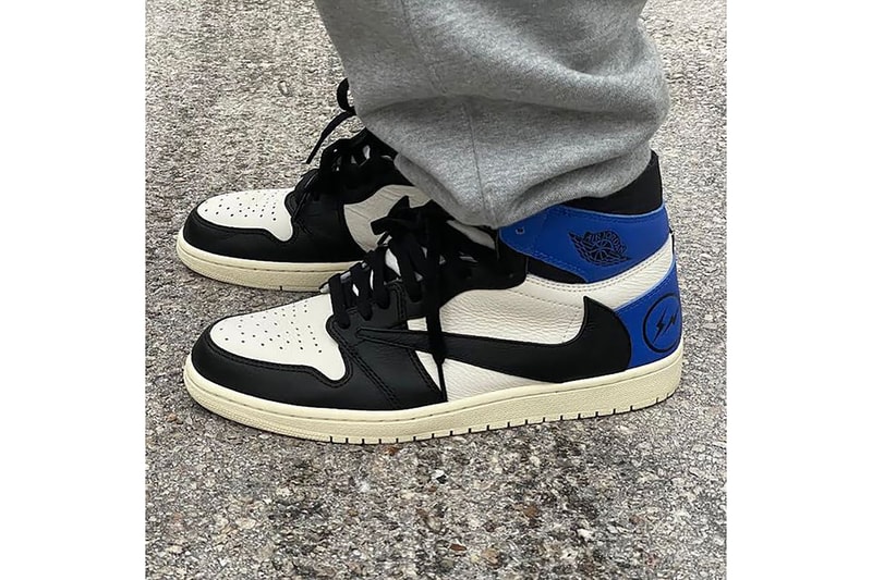 Travis Scott fragment design Nike Air Jordan 1 AJ1 High Sample Shoes Kicks Footwear 