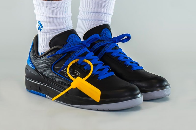 Off-White Nike Air Jordan 2 Low Black Blue Collaboration Footwear Sneakers Shoes Kicks Virgil Abloh