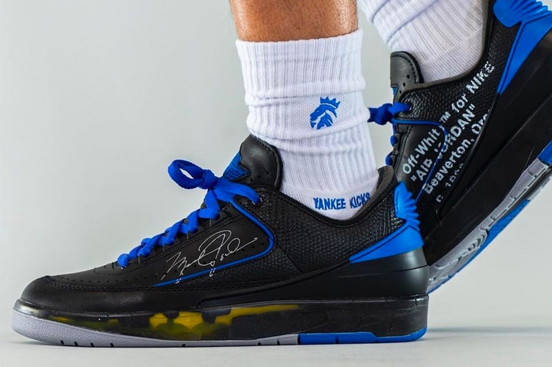 Off-White Nike Air Jordan 2 Low Black Blue Collaboration Footwear Sneakers Shoes Kicks Virgil Abloh