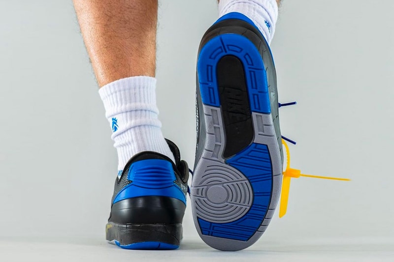 Off-White Nike Air Jordan 2 Low Black Blue Collaboration Footwear Sneakers Shoes Kicks Virgil Abloh