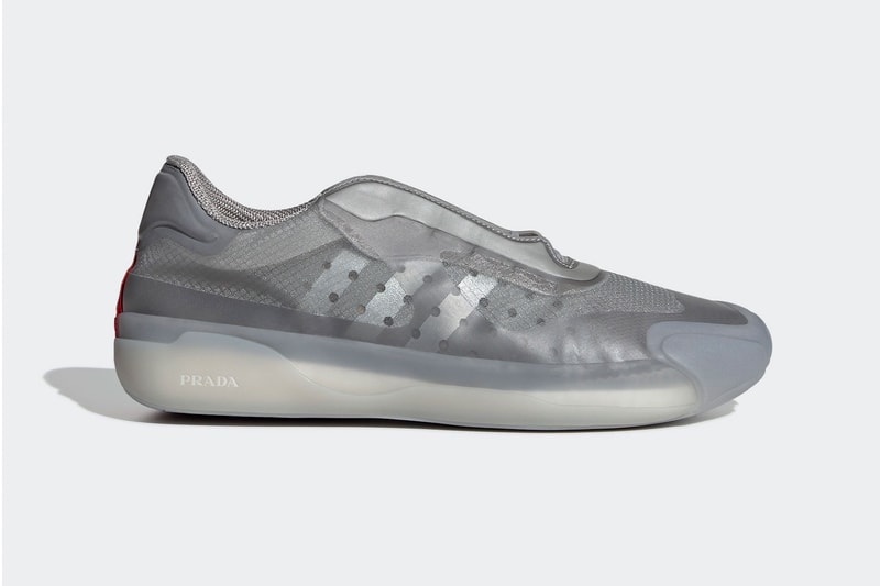 Prada adidas A+P LUNA ROSSA 21 Collaboration Gray Silver Laterals Upper