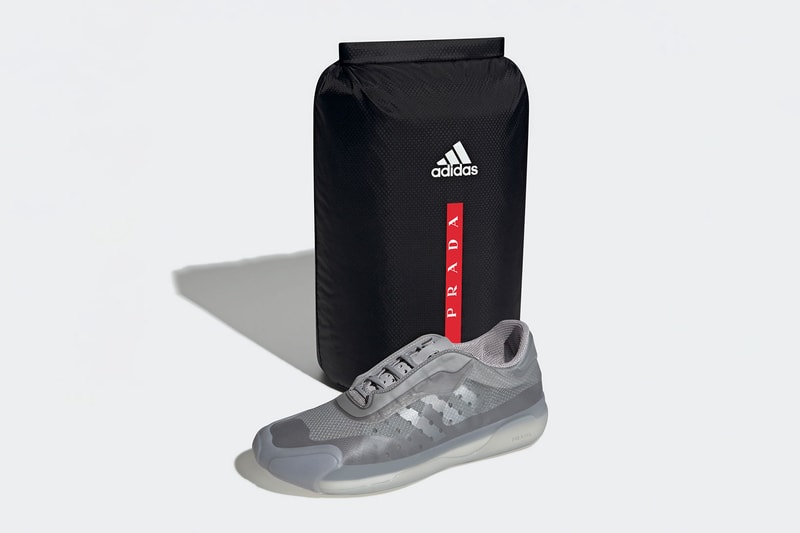 Prada adidas A+P LUNA ROSSA 21 Collaboration Gray Silver Details Bag Packaging