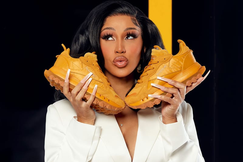 Cardi B x Reebok Dress the Classic Leather Sneaker in Gold