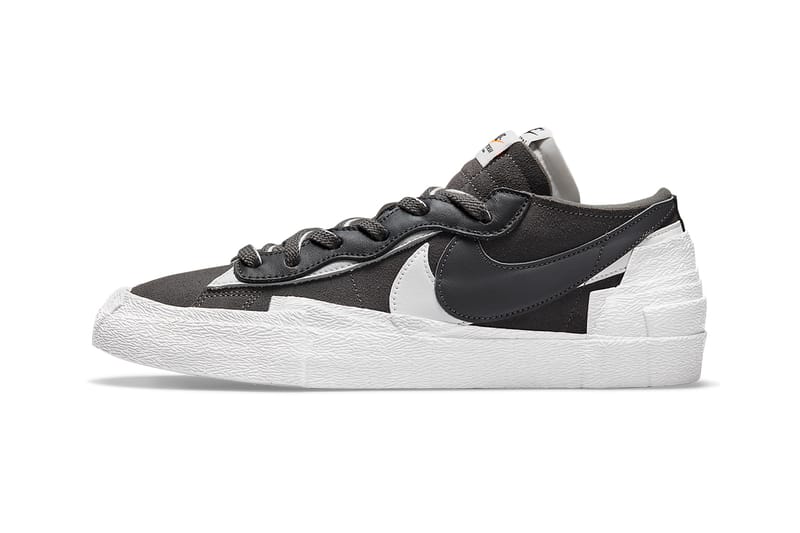 Take an Official Look at sacai x Nike's Blazer Low in "Iron Grey"