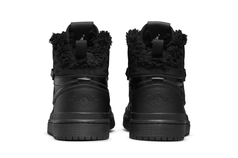 Nike Air Jordan 1 AJ1 Acclimate Black Faux Fur Sneakers