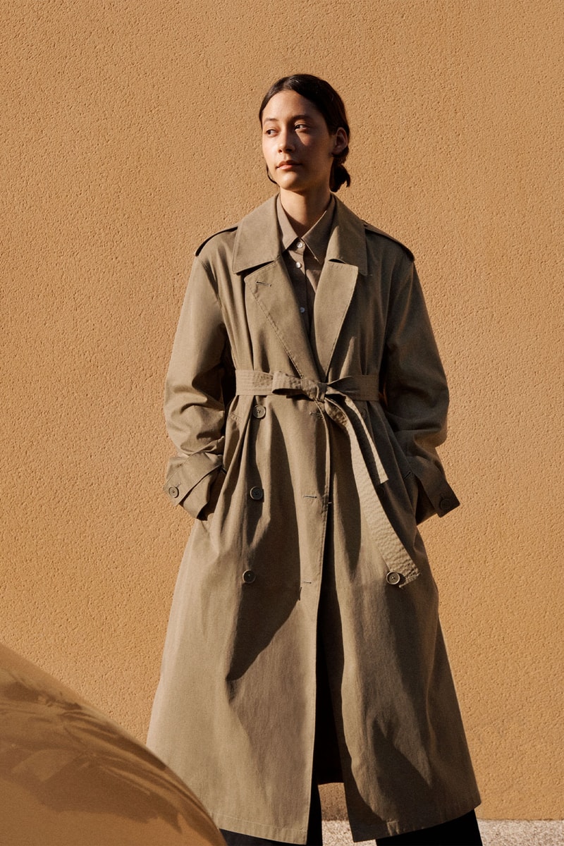 Uniqlo fw21 collection brown jacket on model