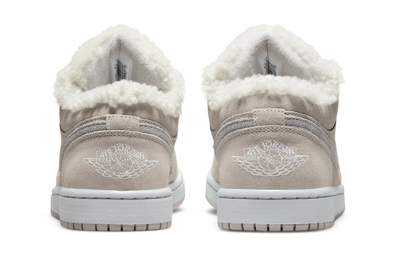 Nike’s Air Jordan 1 “Sherpa Fleece” back view