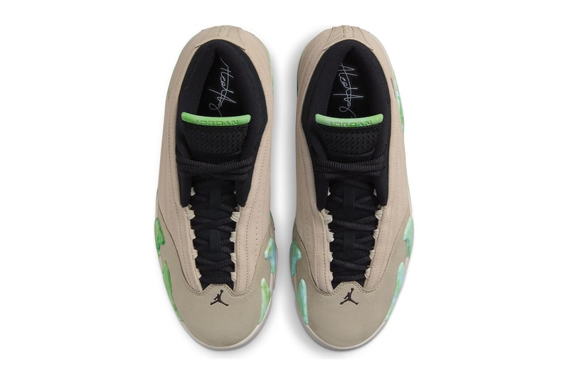 Aleali May Air Jordan 14 AJ14 Collaboration Upper Details Shoelaces Tongue