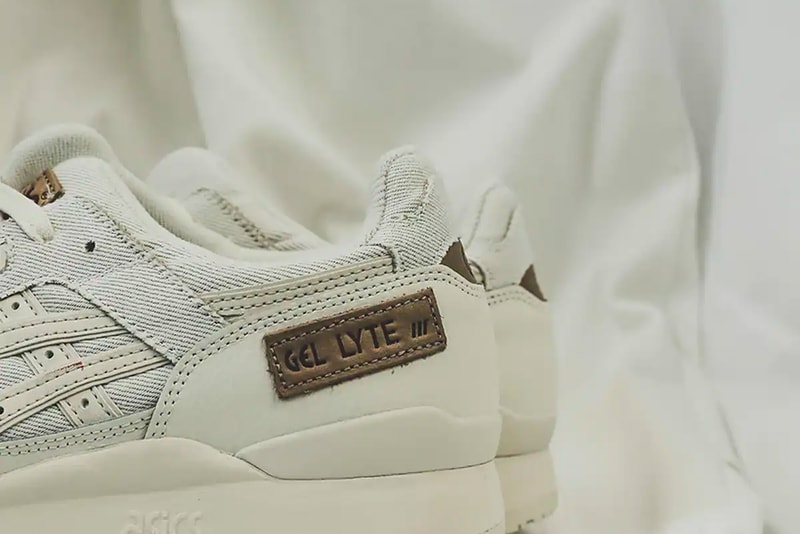 Asics x Okayama Denim GEL-LYTE III OG logo on heel