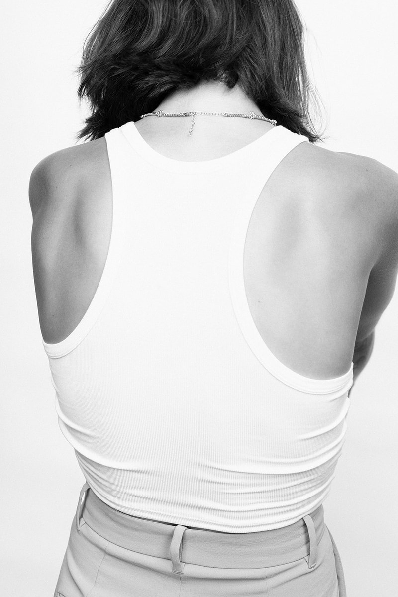 bagatia bloom necklace campaign maya stepper jessie andrews back tank top