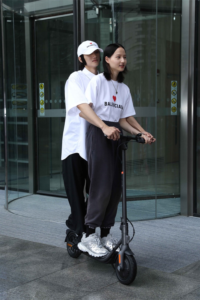 Balenciaga Qixi Chinese Valentine's Day Capsule Heart Logo T-shirt Scooter