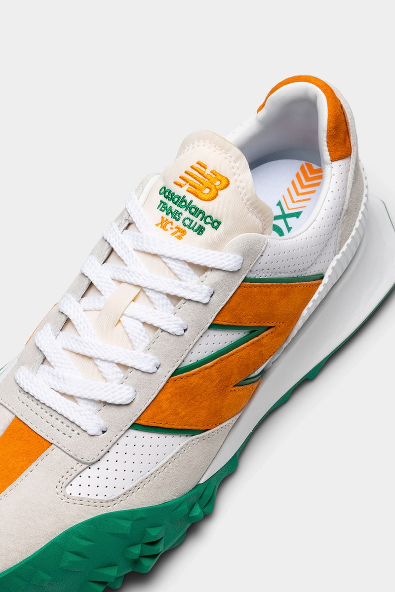 Casablanca New Balance NB XC-72 Sneakers Collaboration White Green Orange Upper