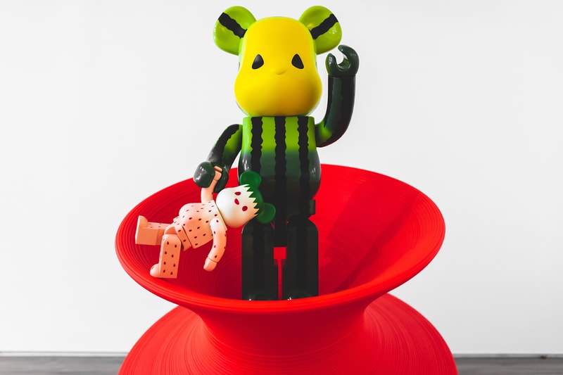 clot medicom toy bearbrick summer fruits collaboration snow strawberry yellow watermelon