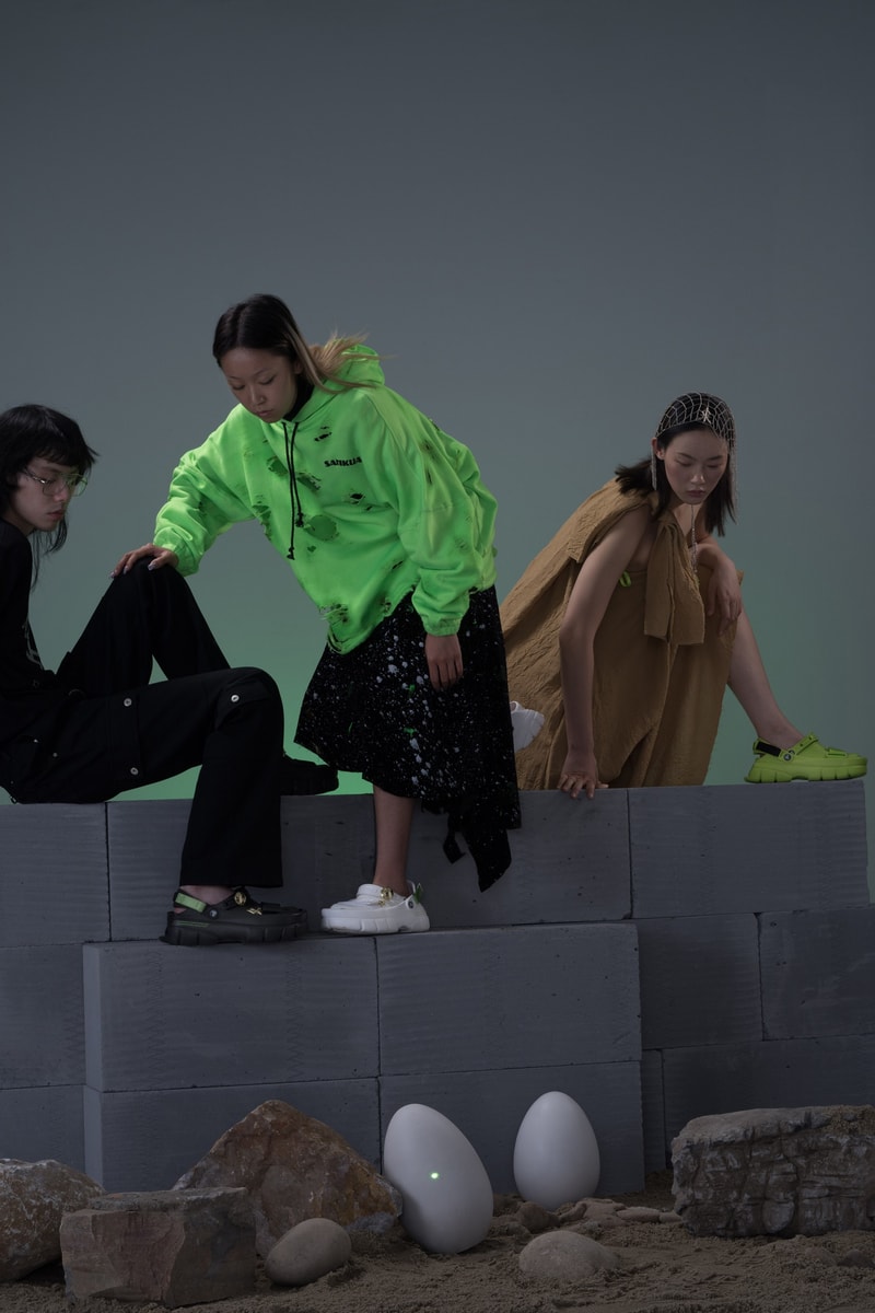 SANKUANZ Crocs Clogs Collaboration Hoodie Skirt