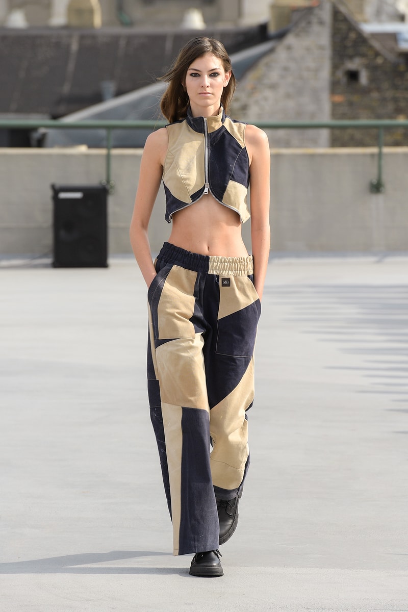 (di)vision Spring Summer 2022 runway show collection division Copenhagen Danish Brand Fashion Design Simon Nanna Wick upcycling patchwork top pants