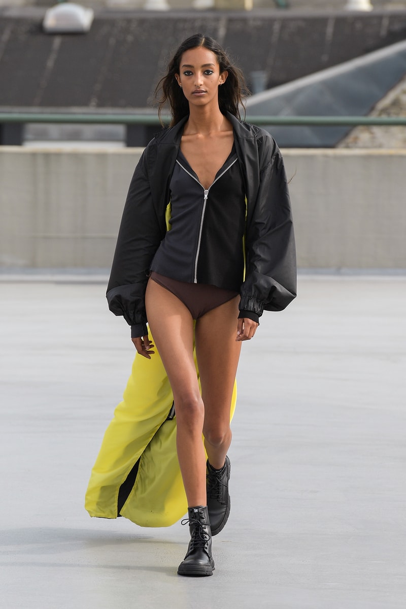 (di)vision Spring Summer 2022 runway show collection division Copenhagen Danish Brand Fashion Design Simon Nanna Wick upcycling jacket bomber split mona tougaard model