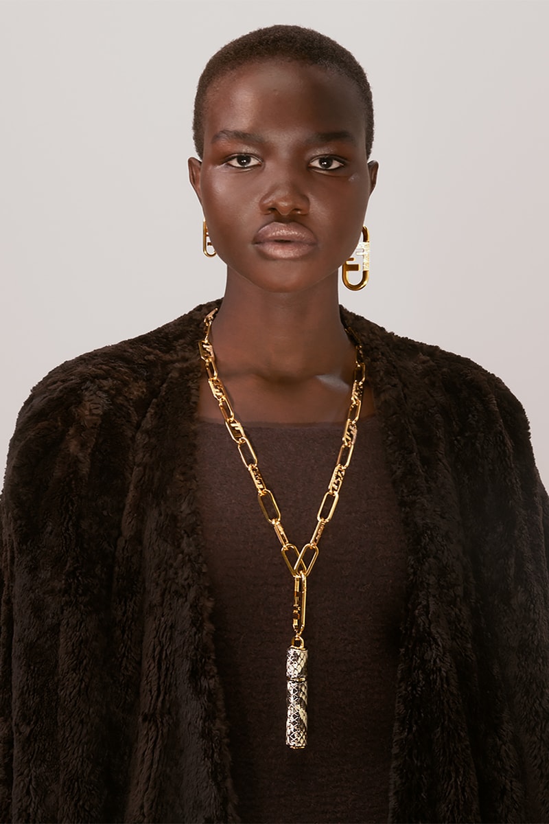 Fendi O'Lock Jewelry Collection Necklaces Earrings Accessories Gold