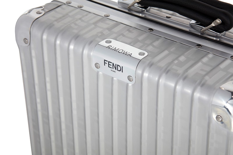 Fendi Rimowa Classic Cabin Suitcase Luggage Collaboration Silver