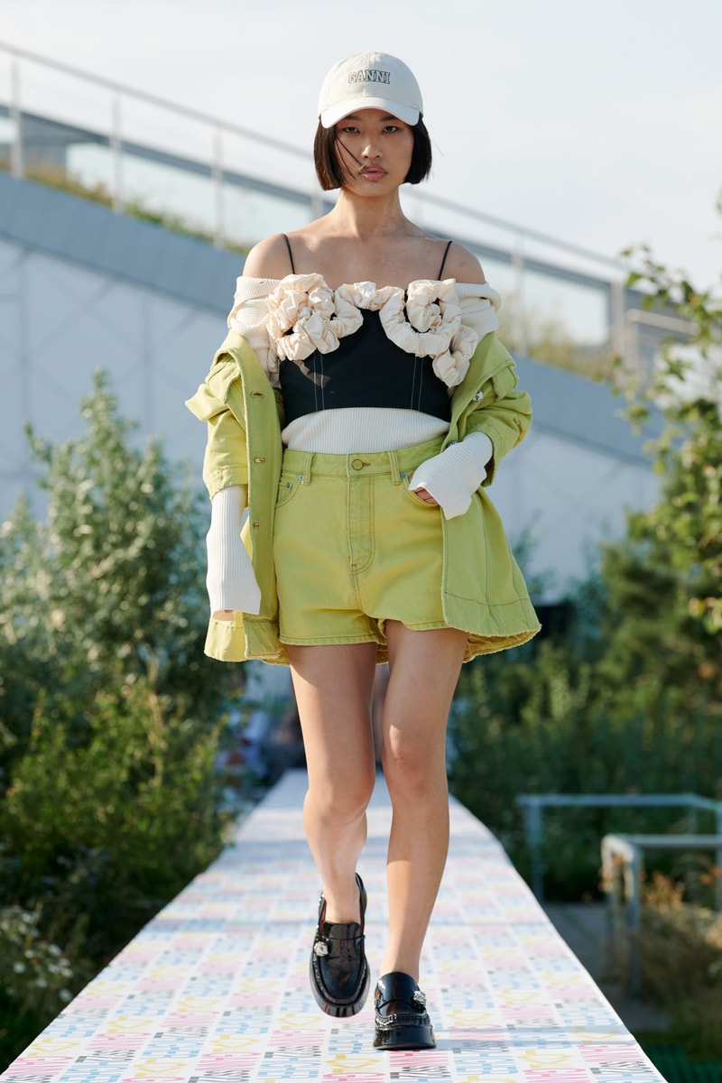 GANNI Spring/Summer 2022 SS22 Runway Copenhagen Fashion Week CPHFW Denim Jacket Shorts