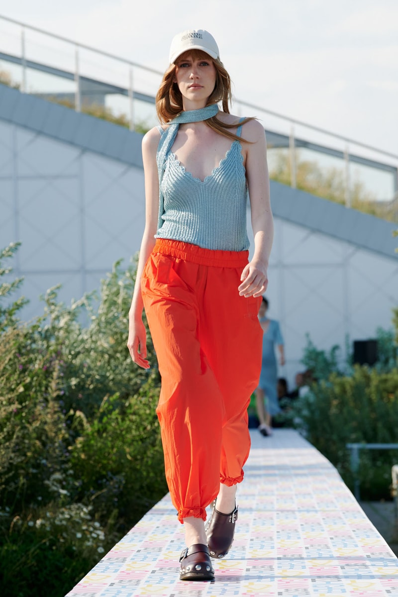 GANNI Spring/Summer 2022 SS22 Runway Copenhagen Fashion Week CPHFW Tank Top Trousers