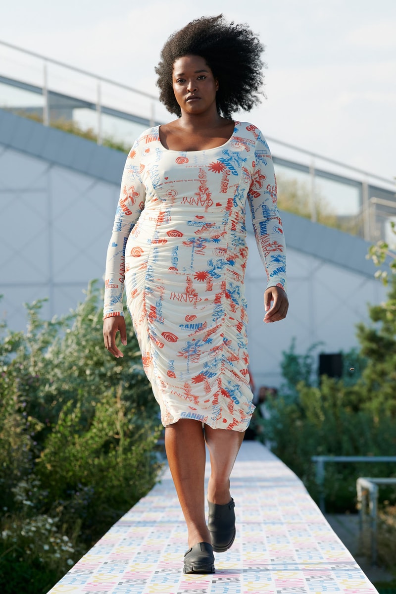 GANNI Spring/Summer 2022 SS22 Runway Copenhagen Fashion Week CPHFW Floral Print Dress