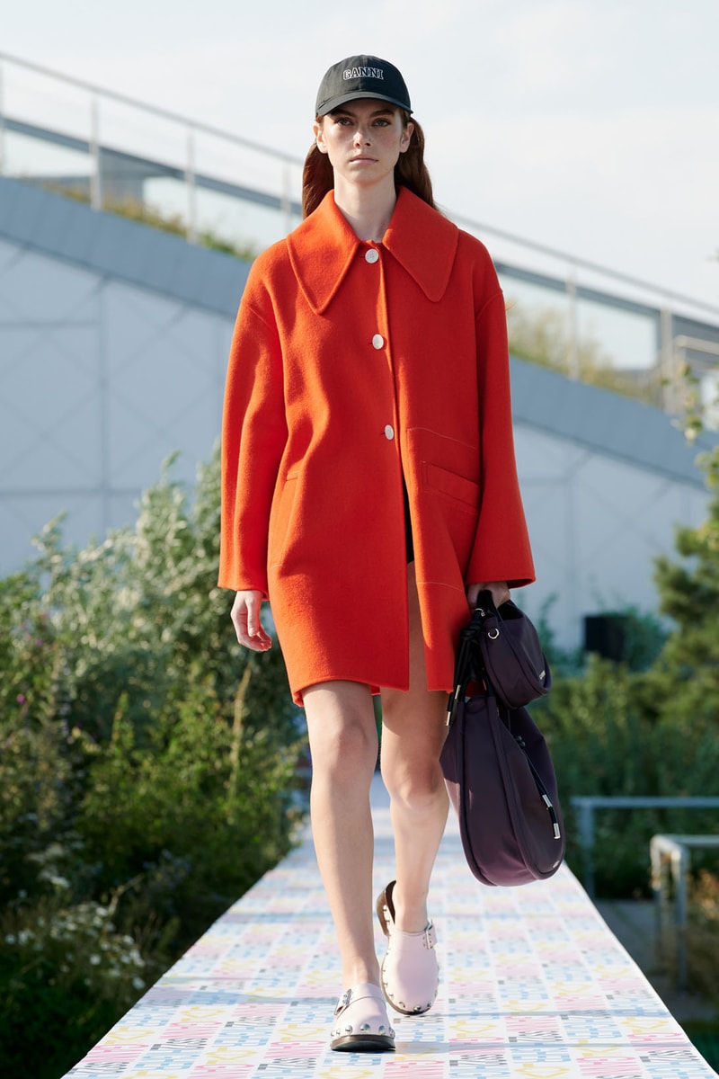 GANNI Spring/Summer 2022 SS22 Runway Copenhagen Fashion Week CPHFW Coat Clogs