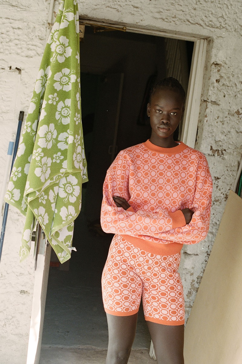 Holiday the Label Knitwear Collection Circle Check Orange