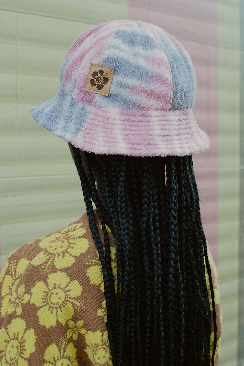 Holiday the Label Knitwear Collection Bucket Hat Tie Dye Happy Hawaii Sweater