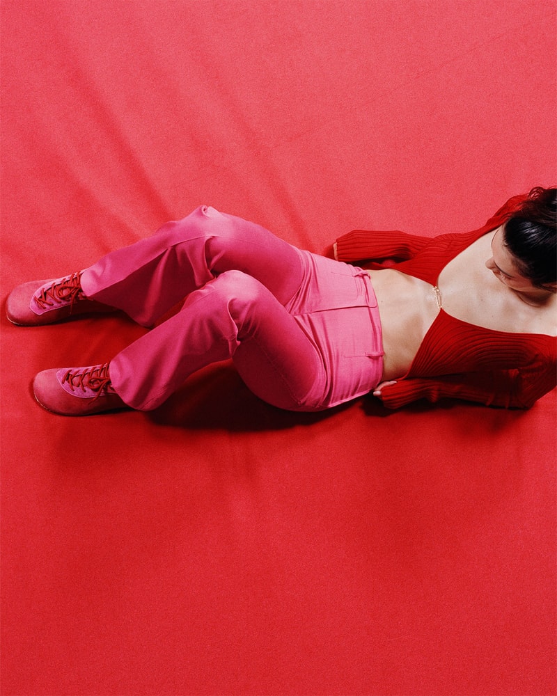 Jacquemus La Montagne Kendall Jenner Campaign Pink Trousers Cardigan Knit