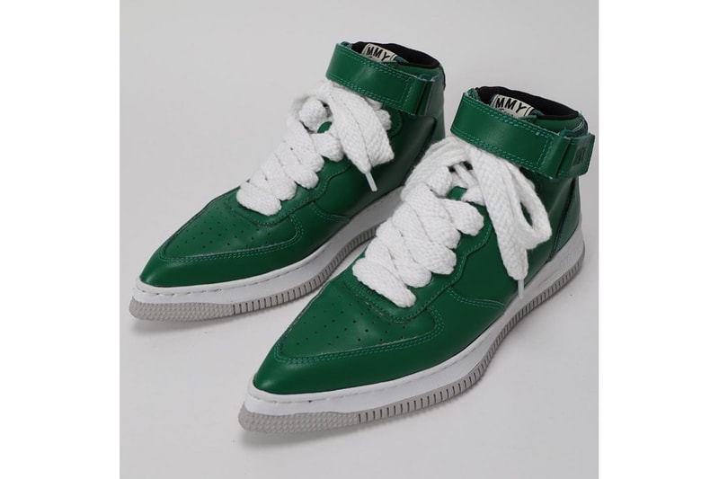 Mihara Yasuhiro 2022 Spring Summer Pointed Toe Sneakers Green White High Top