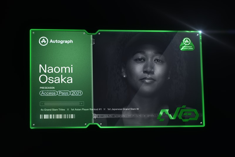 naomi osaka nfts autograph collaboration sports tech emerald green