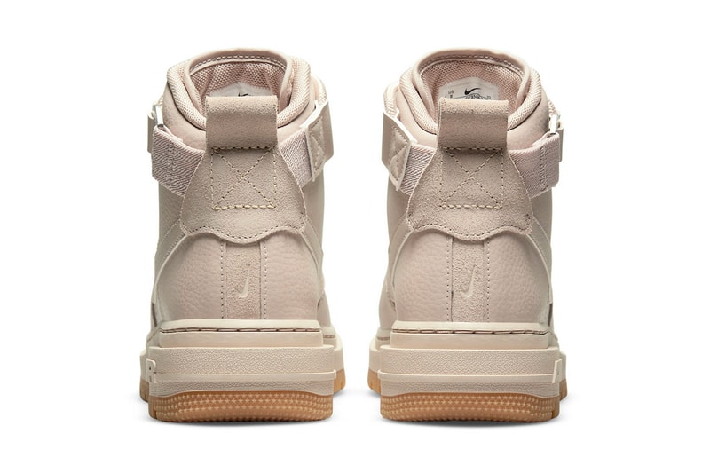 Nike Air Force 1 AF1 High Utility 2.0 Arctic Pink Heel Details