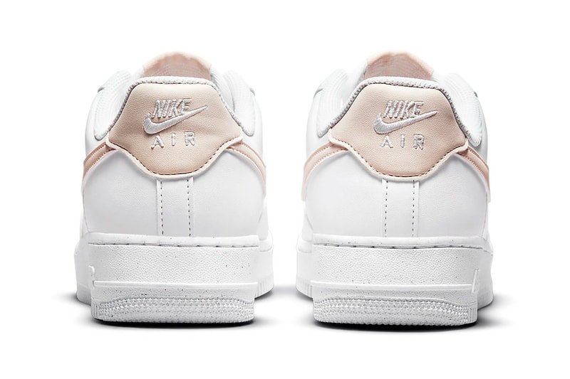 Nike Sustainable Air Force 1 AF1 White Pale Coral Pink Womens Sneakers Shoes Kicks Heel