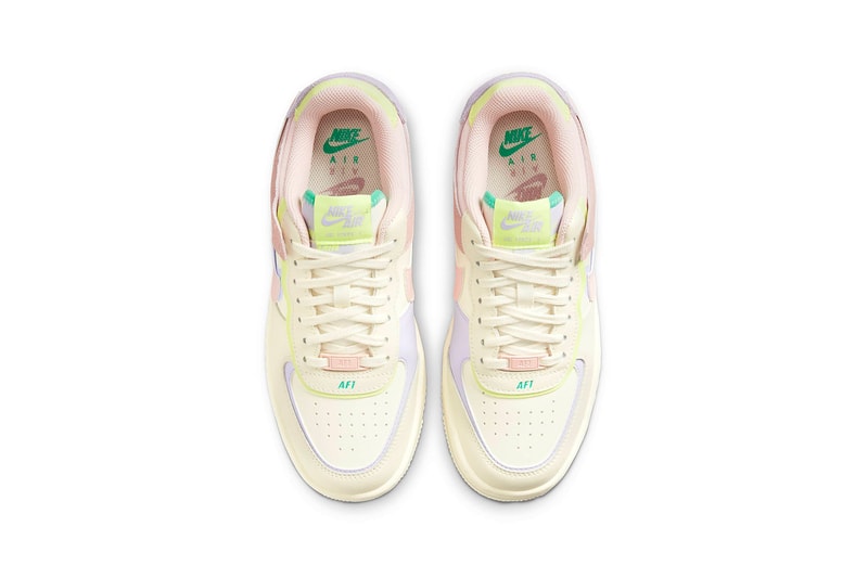 Nike Air Force 1 AF1 Shadow Cashmere Pure Violet Pink Oxford Pale Coral Purple Cream Yellow Green Sneakers Footwear Shoes Kicks