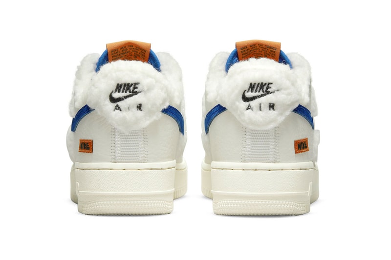 Nike Air Force 1 AF1 Low Sherpa Fleece Back Heel Logo