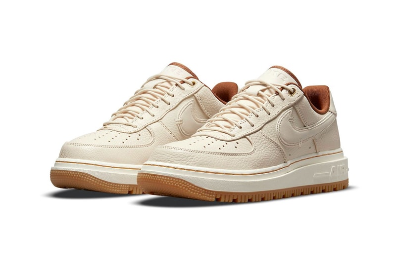 Nike Air Force 1 AF1 Luxe Pecan Gum Upper Details