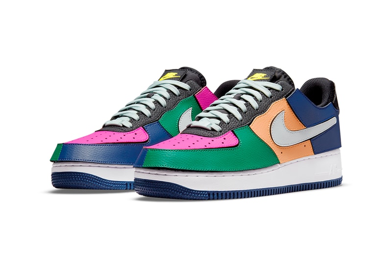 Nike Air Force 1/1 Black Lethal Fuchsia Orange Chalk Customizable Upper Shoelaces