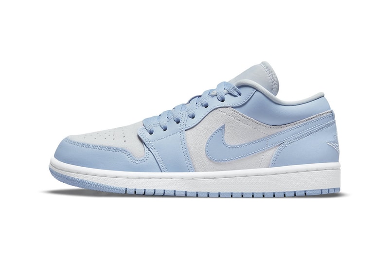 Nike Women's Air Jordan 1 AJ1 Low University Blue Upper Swoosh