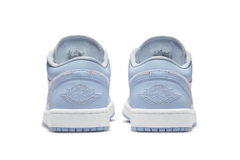 Nike Women's Air Jordan 1 AJ1 Low University Blue Heel Logo