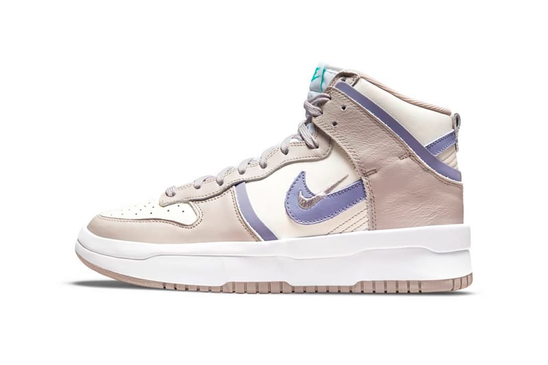 Nike Womens Dunk High Up Iron Purple Shoes Sneakers Footwear Kicks Lateral