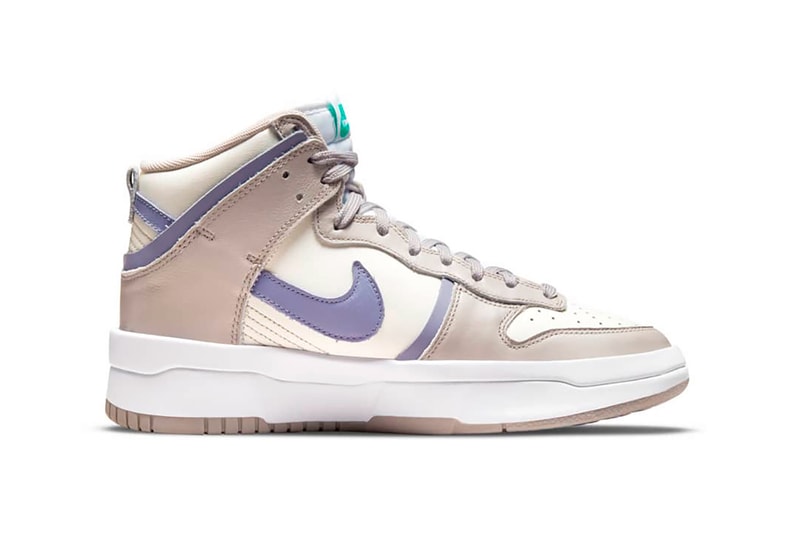 Nike Womens Dunk High Up Iron Purple Shoes Sneakers Footwear Kicks Lateral