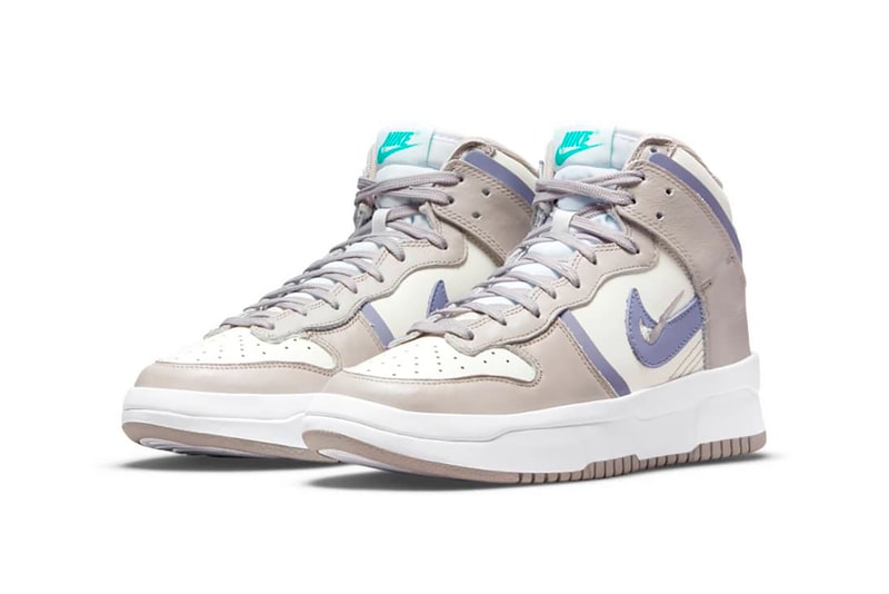 Nike Womens Dunk High Up Iron Purple Shoes Sneakers Footwear Kicks Lateral